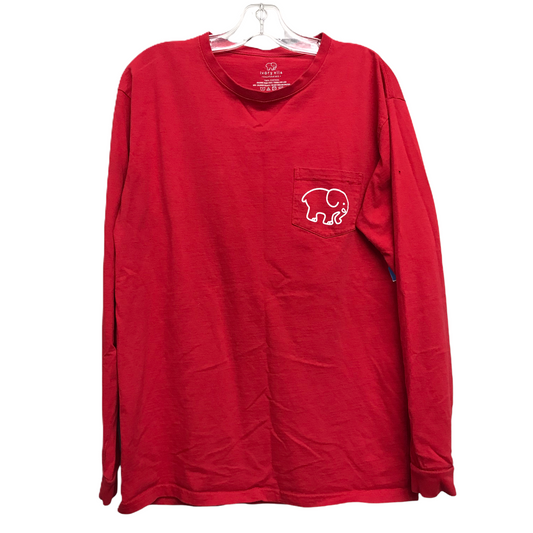 Top Long Sleeve By Ivory Ella In Red, Size: M