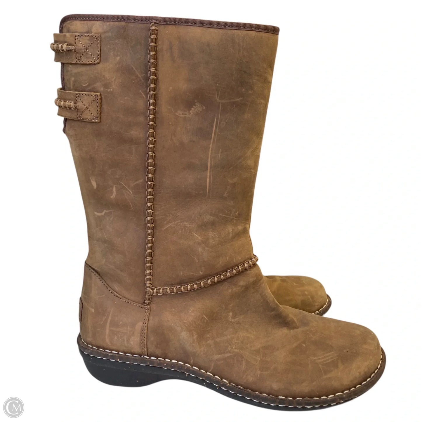 Boots Designer By Ugg In Brown, Size: 10