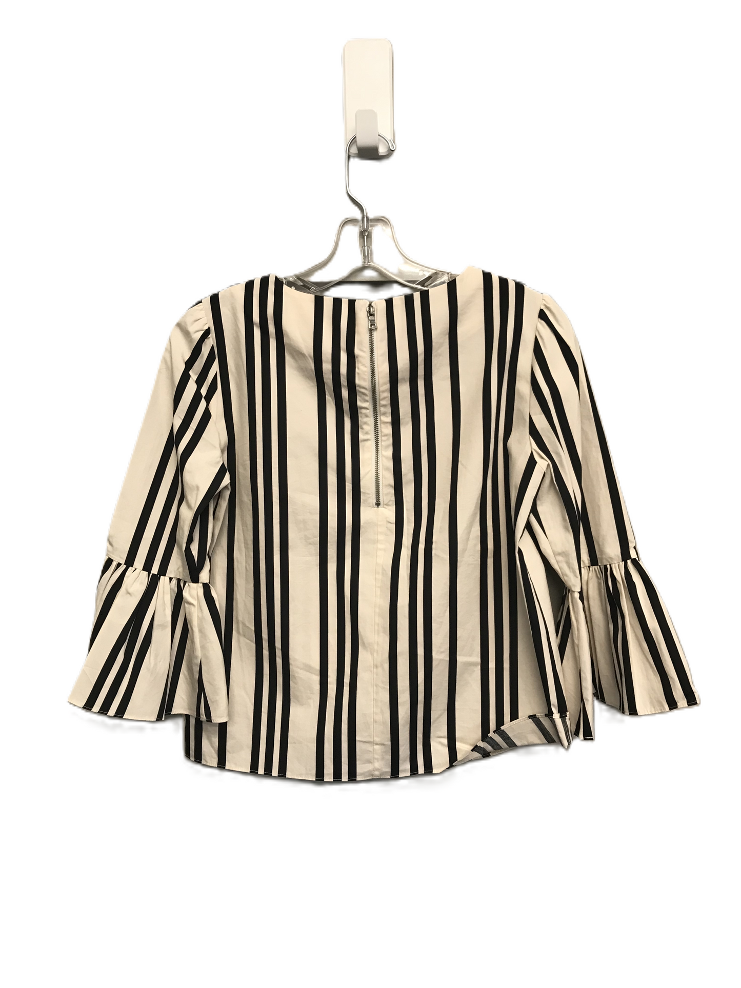 Black & Cream Top 3/4 Sleeve By Alice + Olivia, Size: Xs