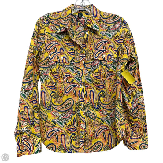 Top Long Sleeve By Lauren By Ralph Lauren In Multi-colored, Size: S