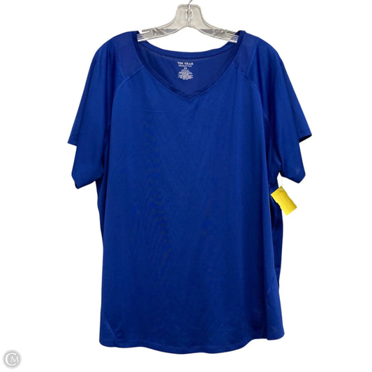 Athletic Top Short Sleeve By Tek Gear In Blue, Size: 2x