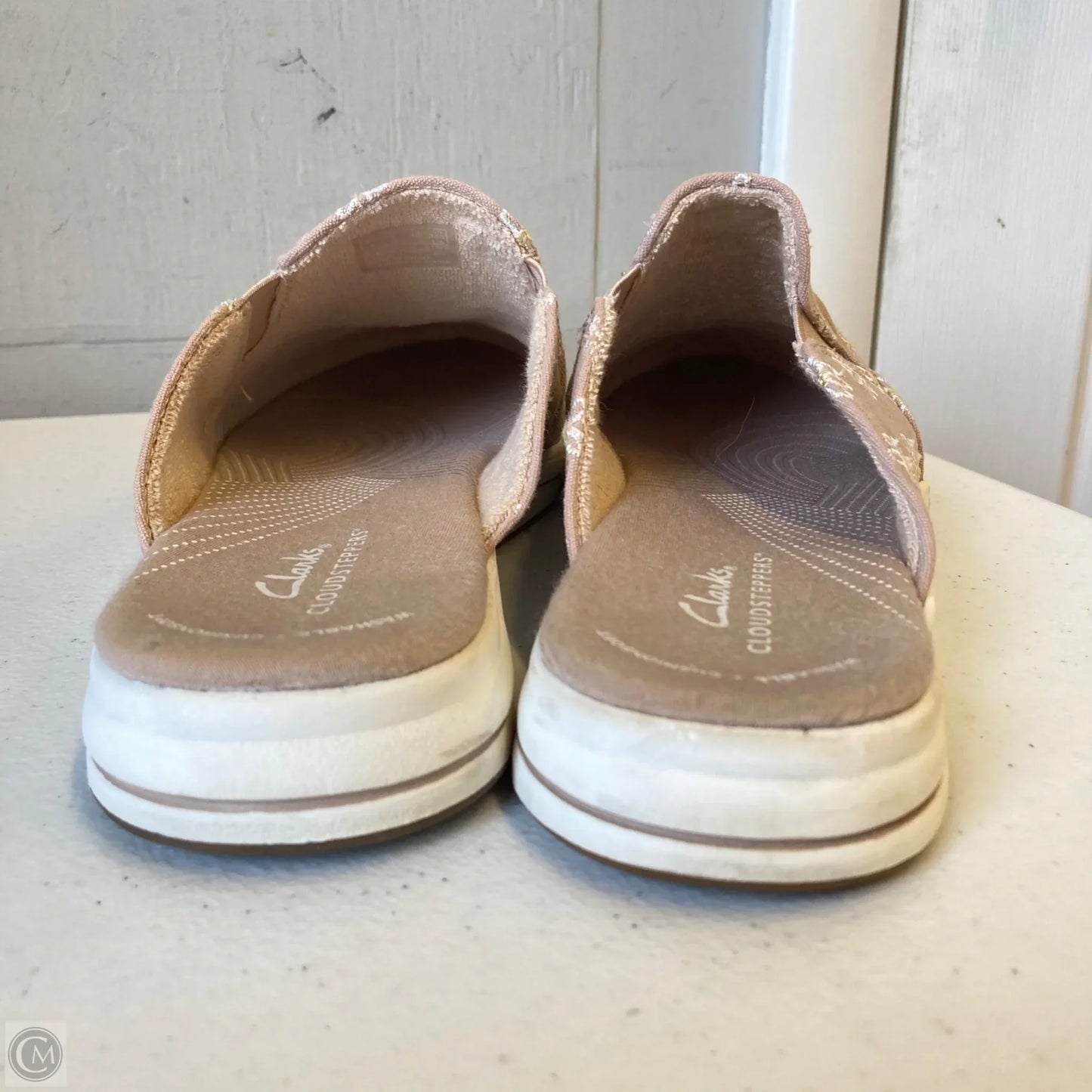 Shoes Sneakers By Clarks In Brown, Size: 9