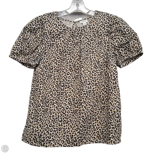 Top Short Sleeve By J. Crew In Animal Print, Size: Xs