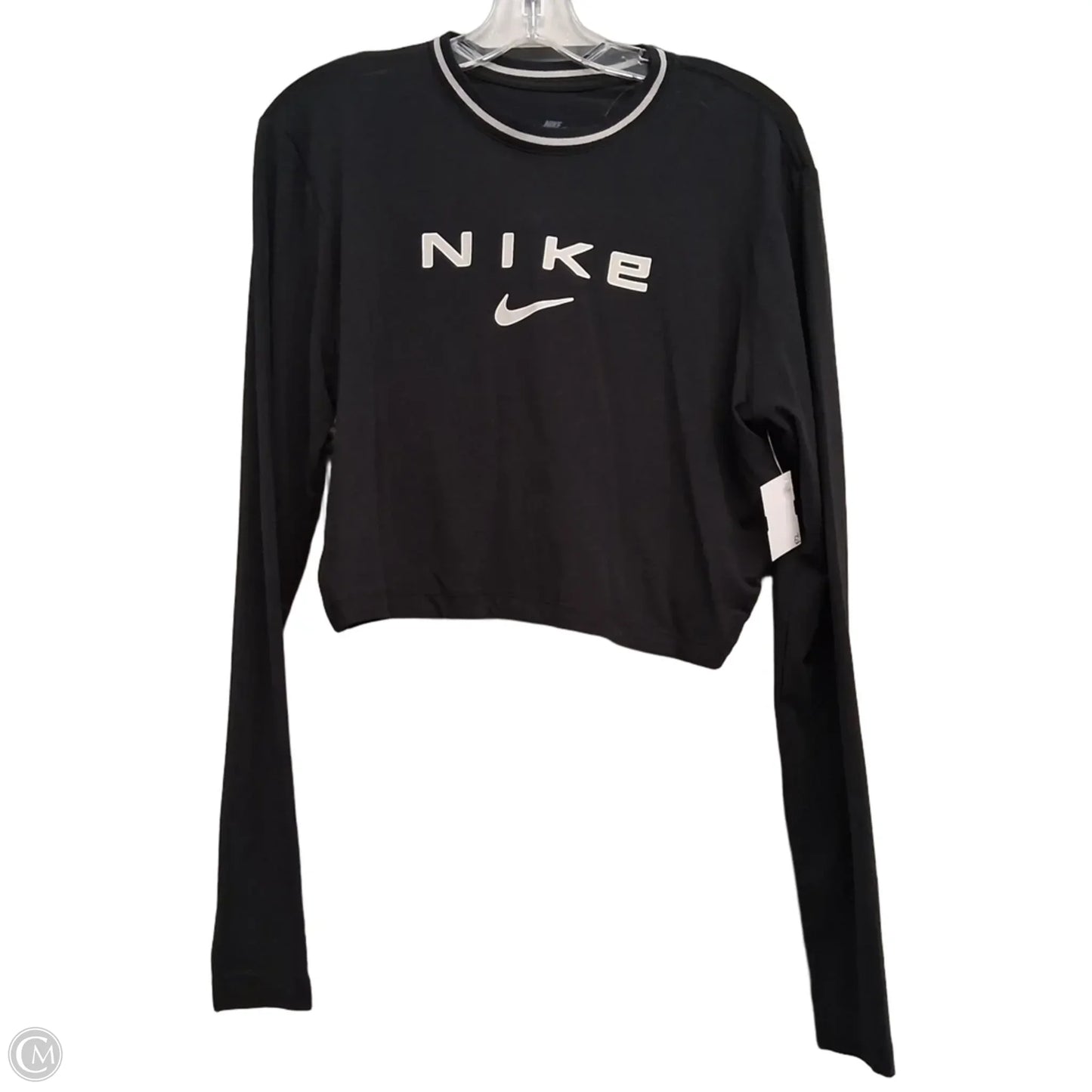 Athletic Top Long Sleeve Crewneck By Nike In Black, Size: Xl