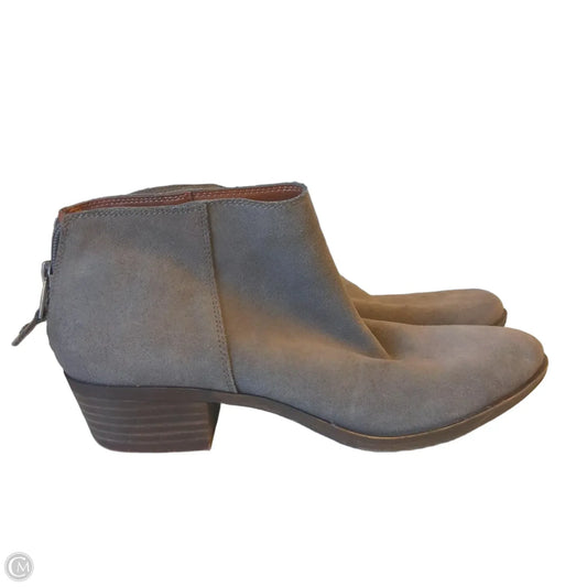 Boots Ankle Heels By Lucky Brand In Grey, Size: 8.5