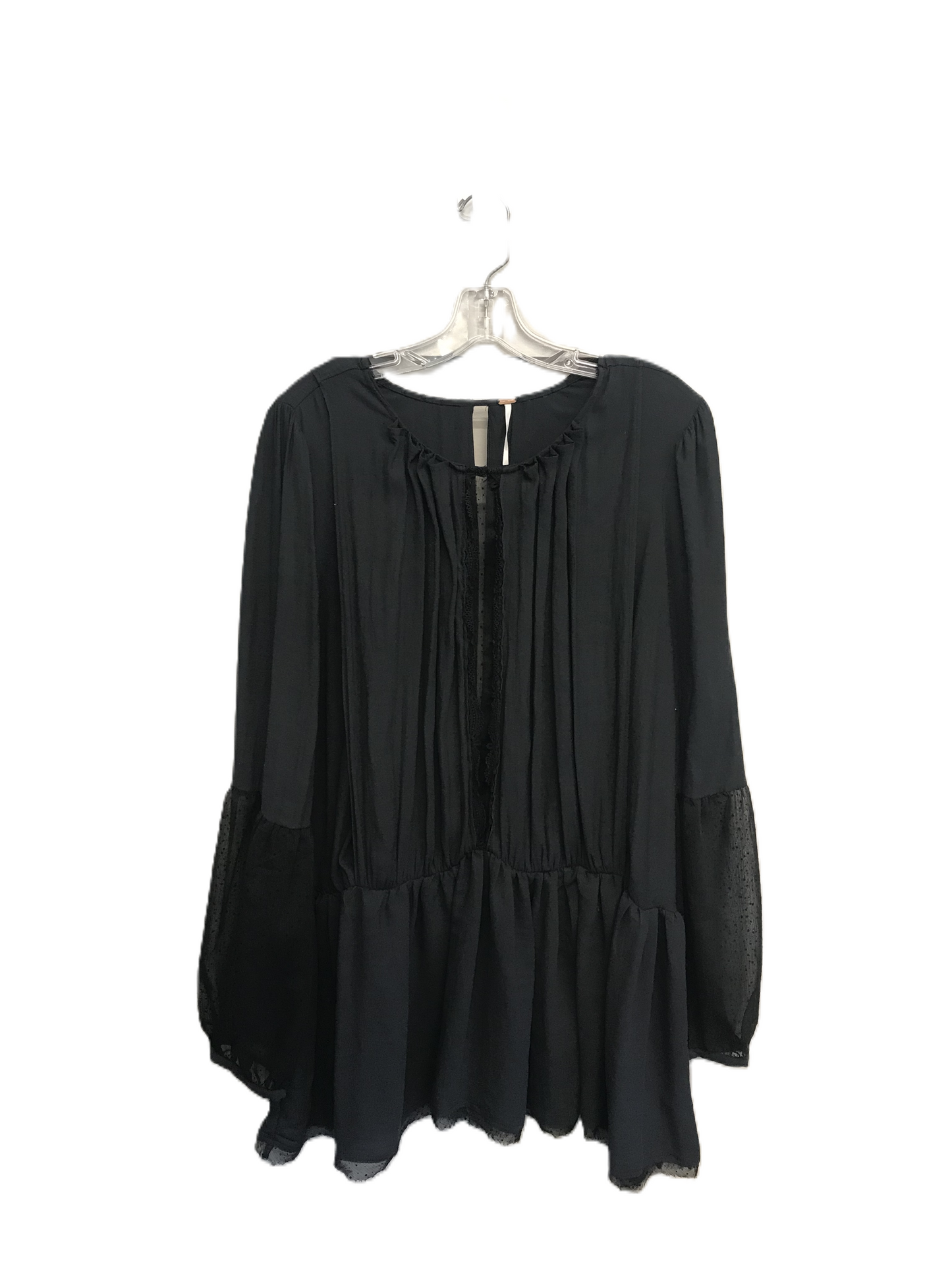 Black Top Long Sleeve By Free People, Size: L