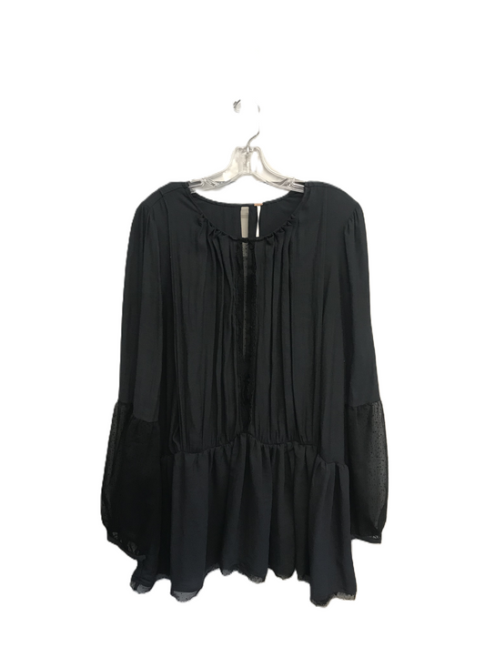 Black Top Long Sleeve By Free People, Size: L