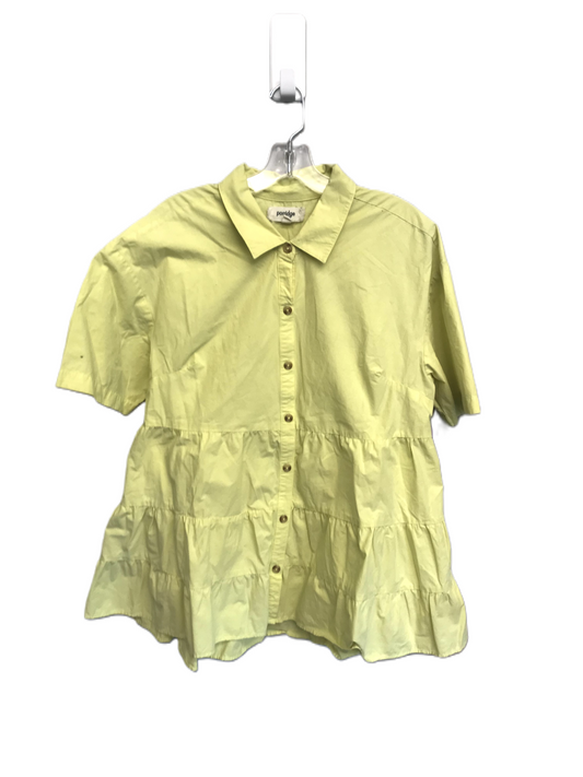 Yellow Top Short Sleeve By Porridge, Size: L