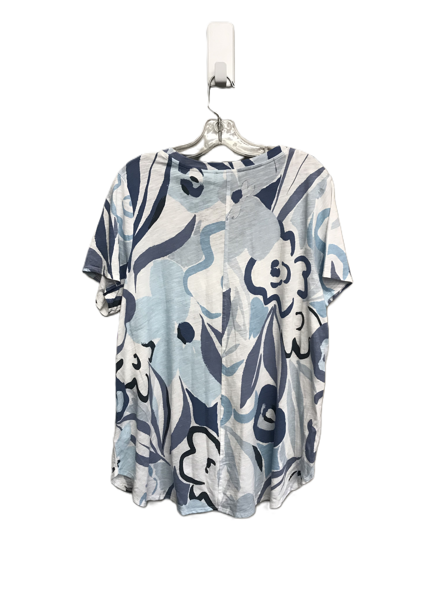 Blue & White Top Short Sleeve By Rachel Zoe, Size: 1x