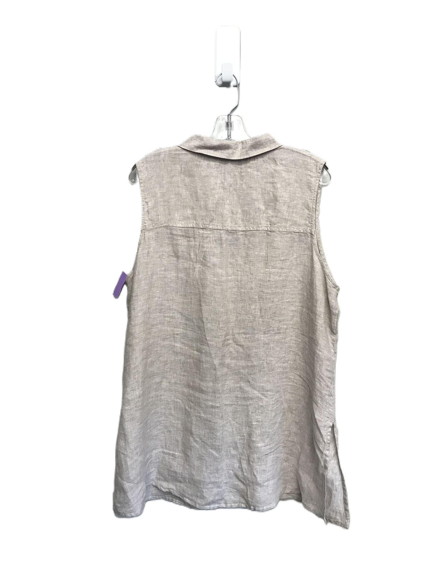 Beige Top Sleeveless By Tahari By Arthur Levine, Size: 1x