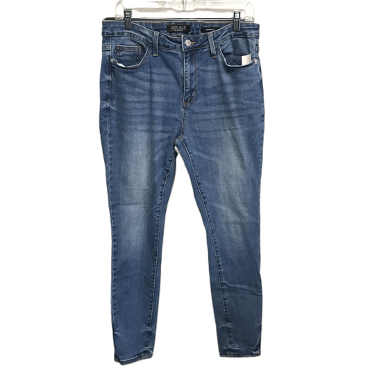 Blue Denim Jeans Skinny By Judy Blue, Size: 14