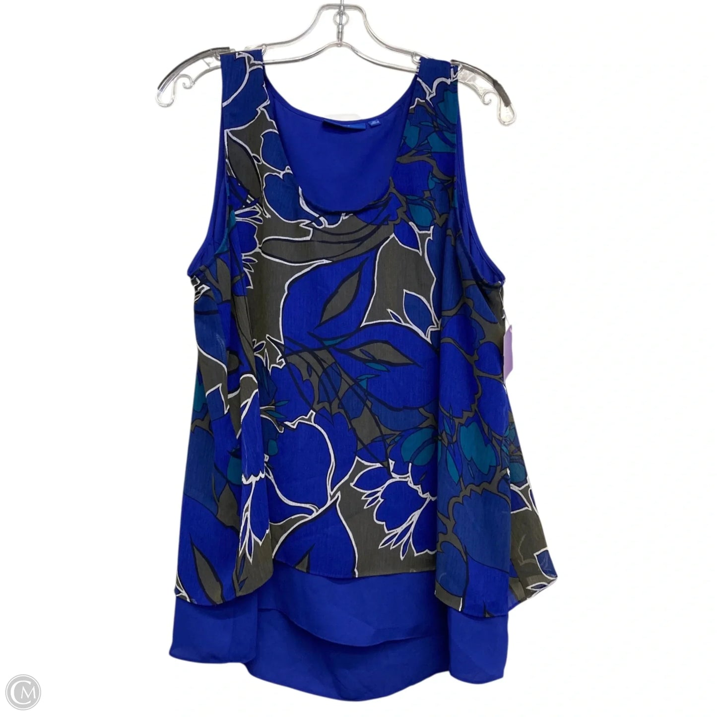 Top Sleeveless By Apt 9 In Blue, Size: Xl