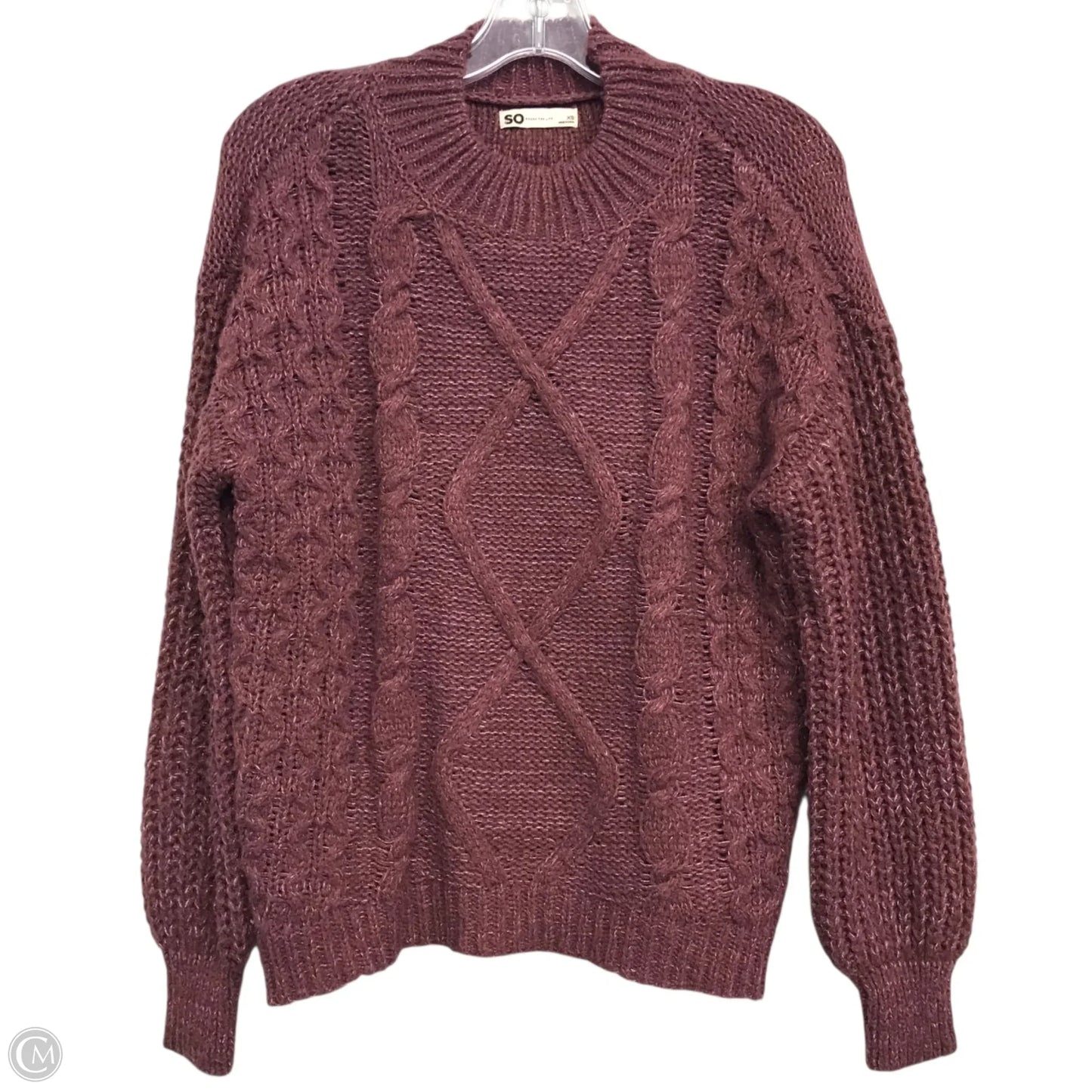 Sweater By So In Purple, Size: Xs