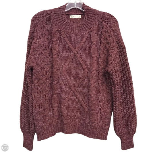 Sweater By So In Purple, Size: Xs