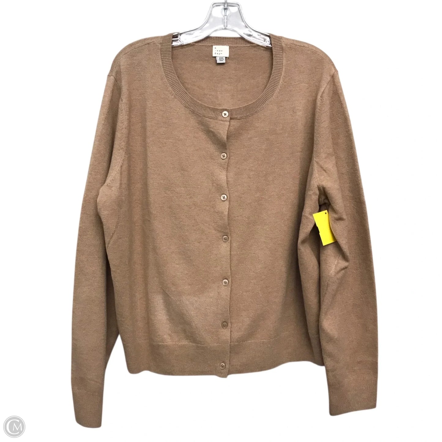 Sweater Cardigan By A New Day In Brown, Size: 1x