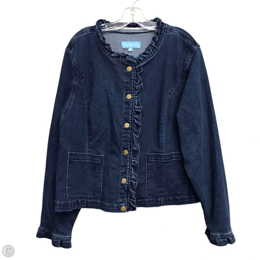 Jacket Denim By Draper James In Blue Denim, Size: 2x