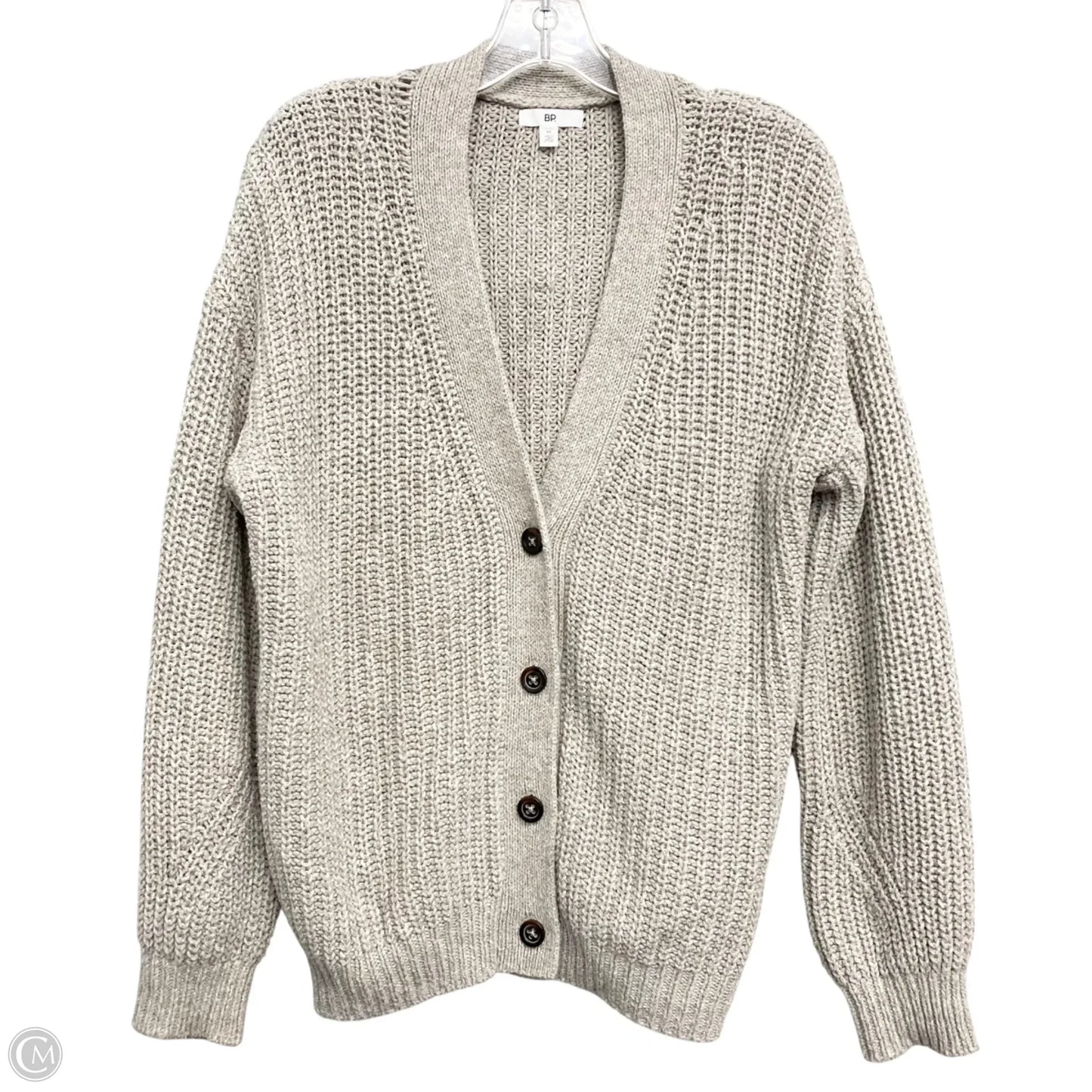 Sweater Cardigan By Bp In Grey, Size: M
