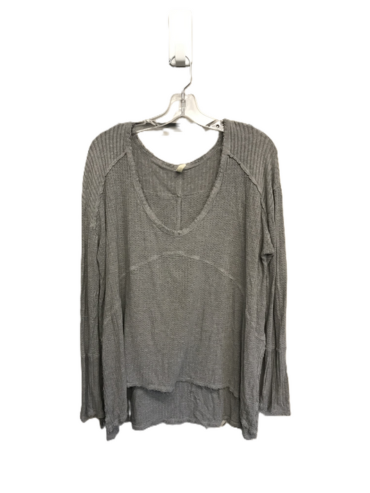 Grey Top Long Sleeve By Free People, Size: L