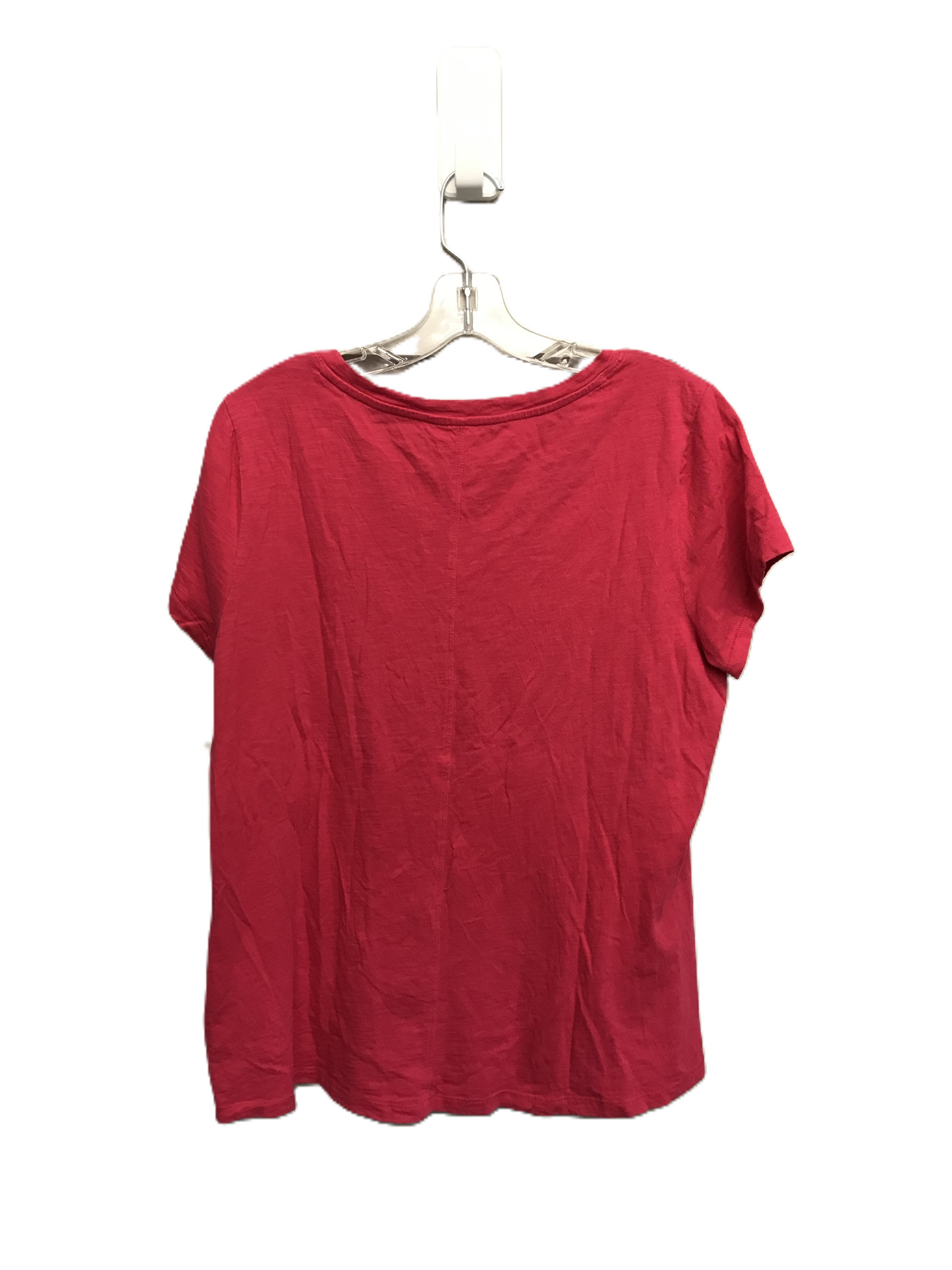 Pink Top Short Sleeve Basic By Sonoma, Size: L