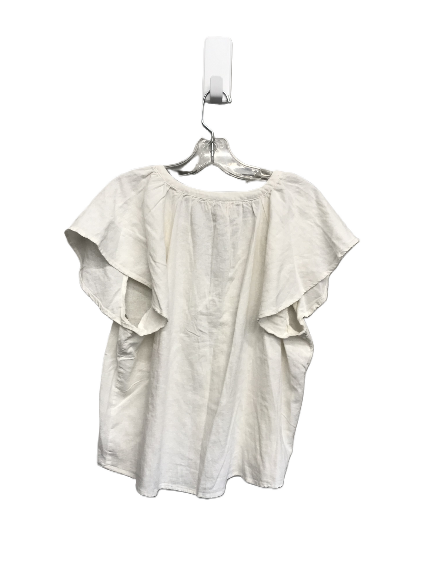 White Top Short Sleeve By Universal Thread, Size: Xl