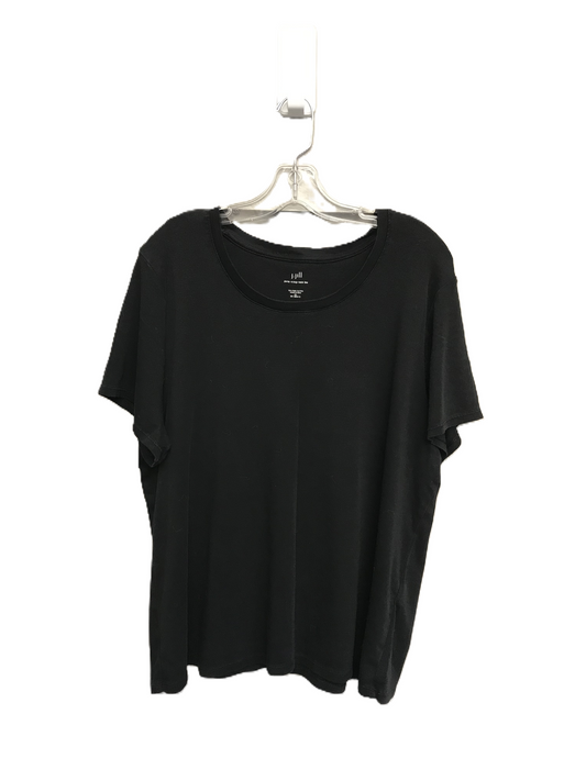 Black Top Short Sleeve Basic By J. Jill, Size: 2x