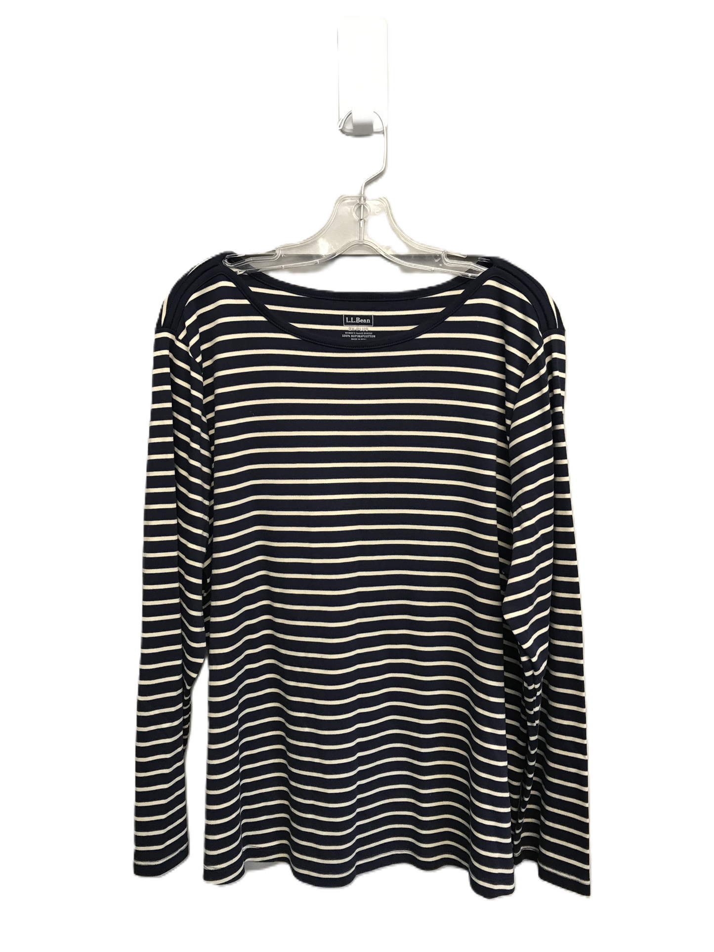 Striped Pattern Top Long Sleeve Basic By L.l. Bean, Size: 2x