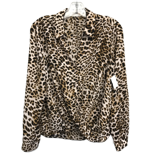 Animal Print Top Long Sleeve By All in Favor, Size: S