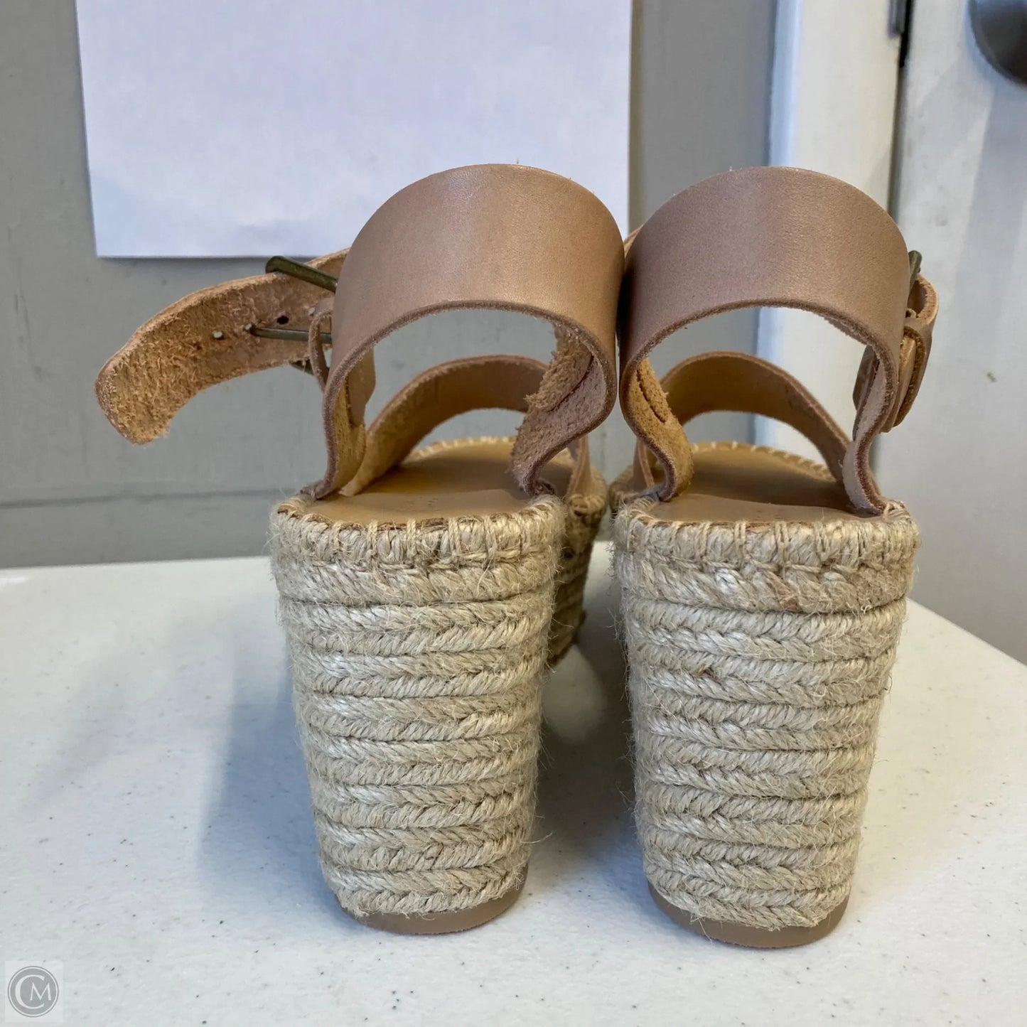 Sandals Heels Wedge By Soludos In Tan, Size: 6
