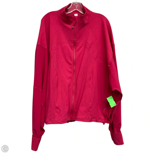 Athletic Jacket By Lululemon In Pink, Size: Xl