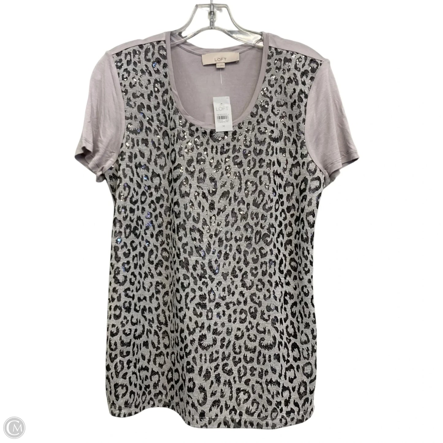 Top Short Sleeve By Loft In Animal Print, Size: M