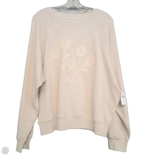 Sweatshirt Crewneck By Old Navy In Tan, Size: L