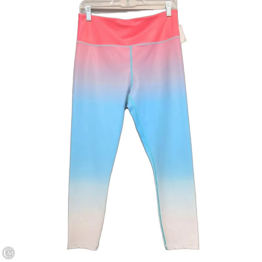 Athletic Leggings By Zyia In Blue Pink & White, Size: L