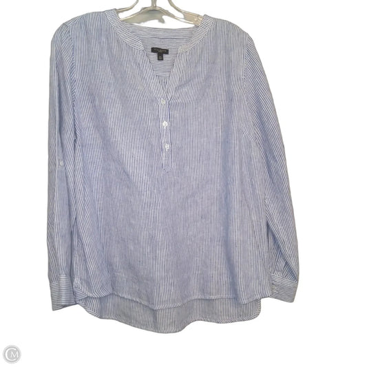 Top Long Sleeve By Talbots In Striped Pattern, Size: Lp