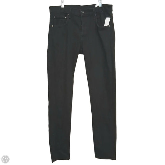Jeans Straight By Rag And Bone In Black Denim, Size: 18