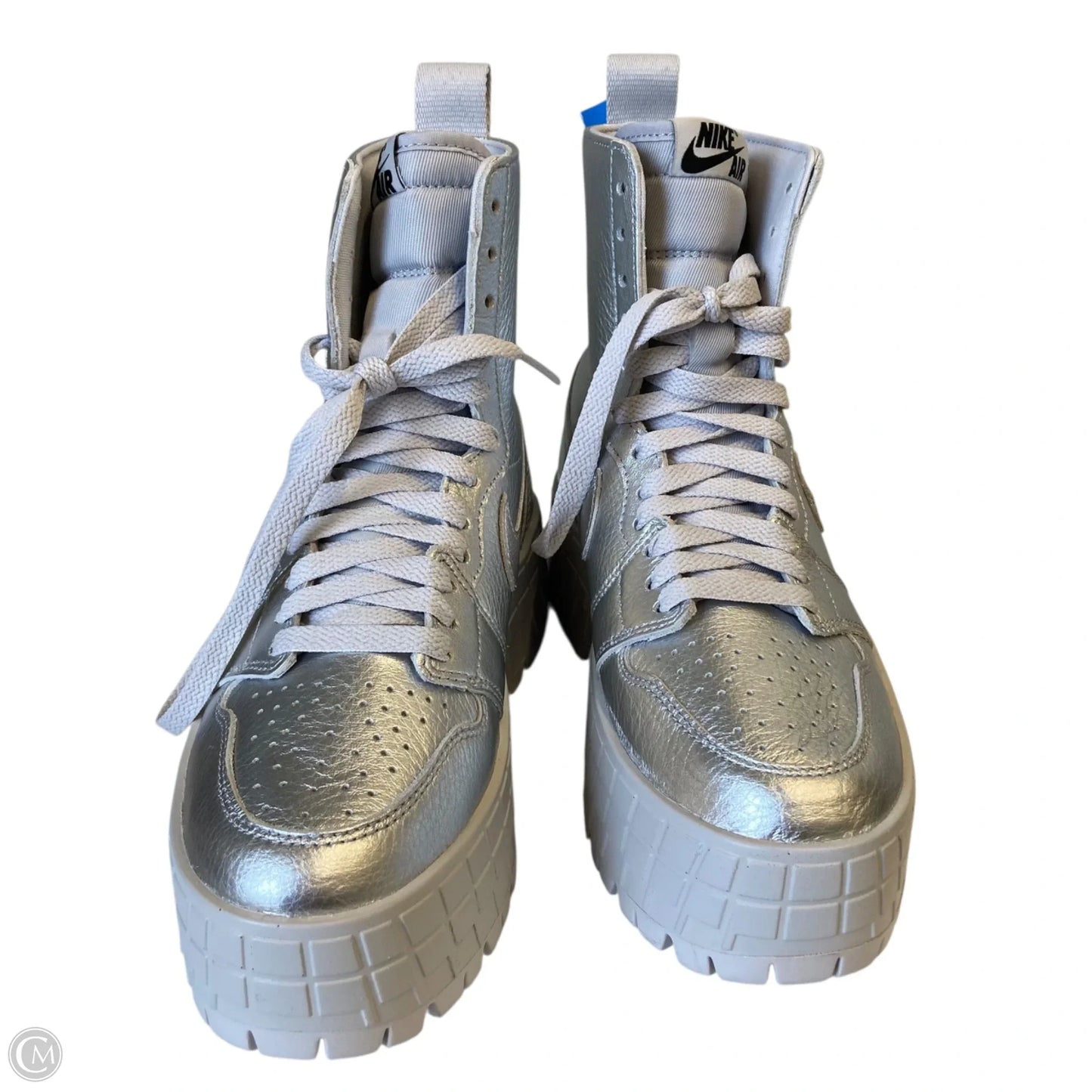 Boots Ankle Heels By Nike In Silver, Size: 6.5
