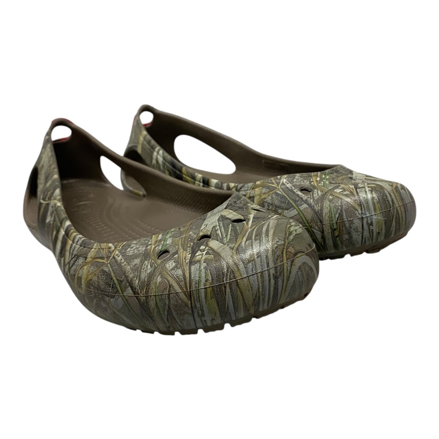 Shoes Flats By Crocs In Green, Size:11