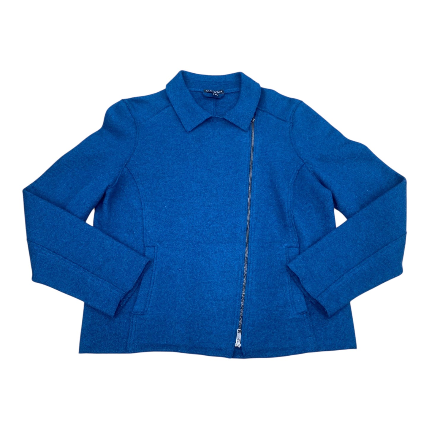 Blazer Designer By Eileen Fisher In Blue, Size:M