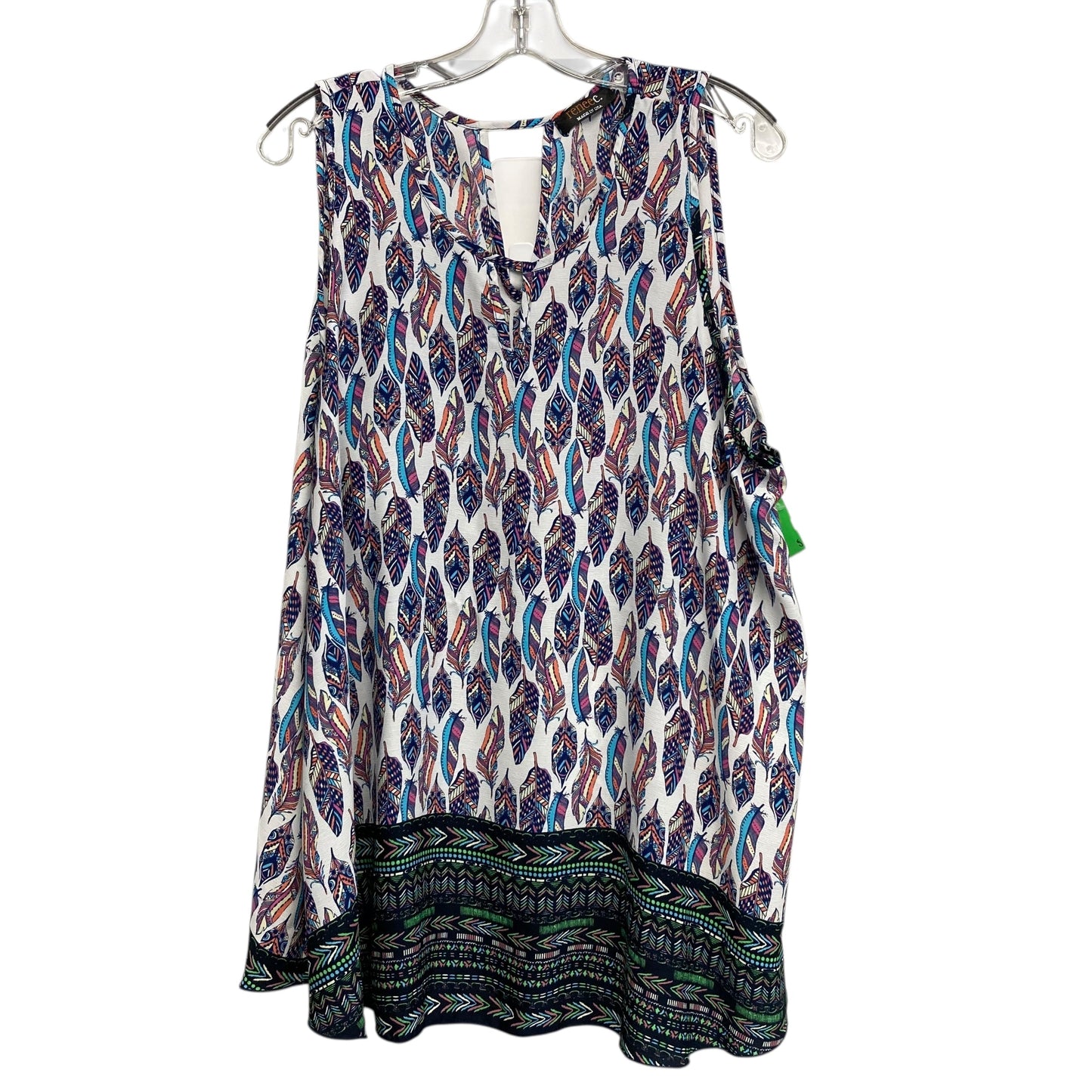 Top Sleeveless By Renee C In Multi, Size:1X