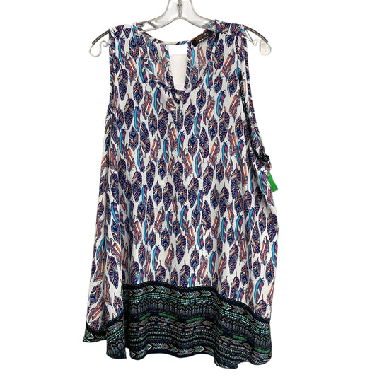 Top Sleeveless By Renee C In Multi, Size:1X