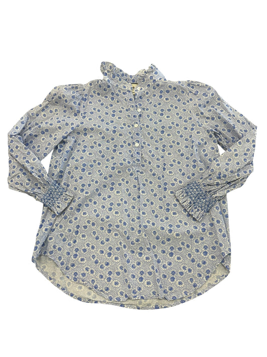 Blouse Ls By Tuckernuck In Blue & White, Size:M