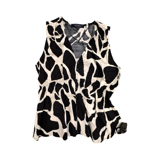 Top Sleeveless By Rachel Roy In Black & White, Size:M