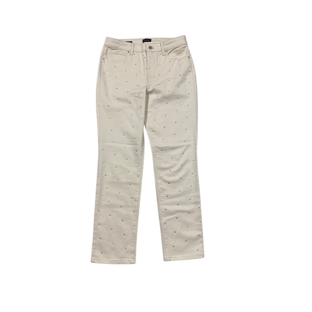 Jeans Straight By Talbots In Cream, Size:6P