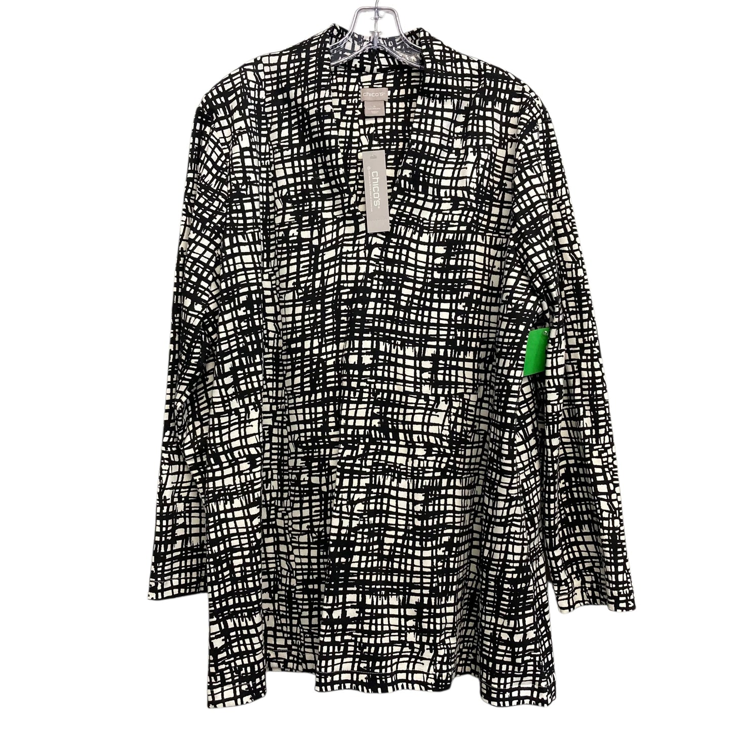 Top Ls By Chicos In Black & White, Size:2X