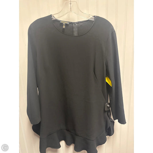 Top Long Sleeve Designer By Escada In Black, Size: M