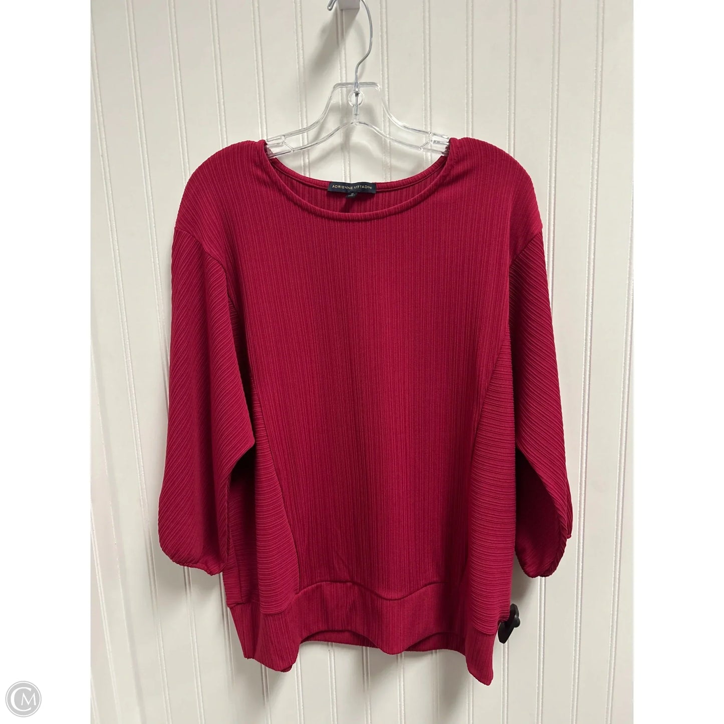 Top 3/4 Sleeve By Adrienne Vittadini In Red, Size: Xl