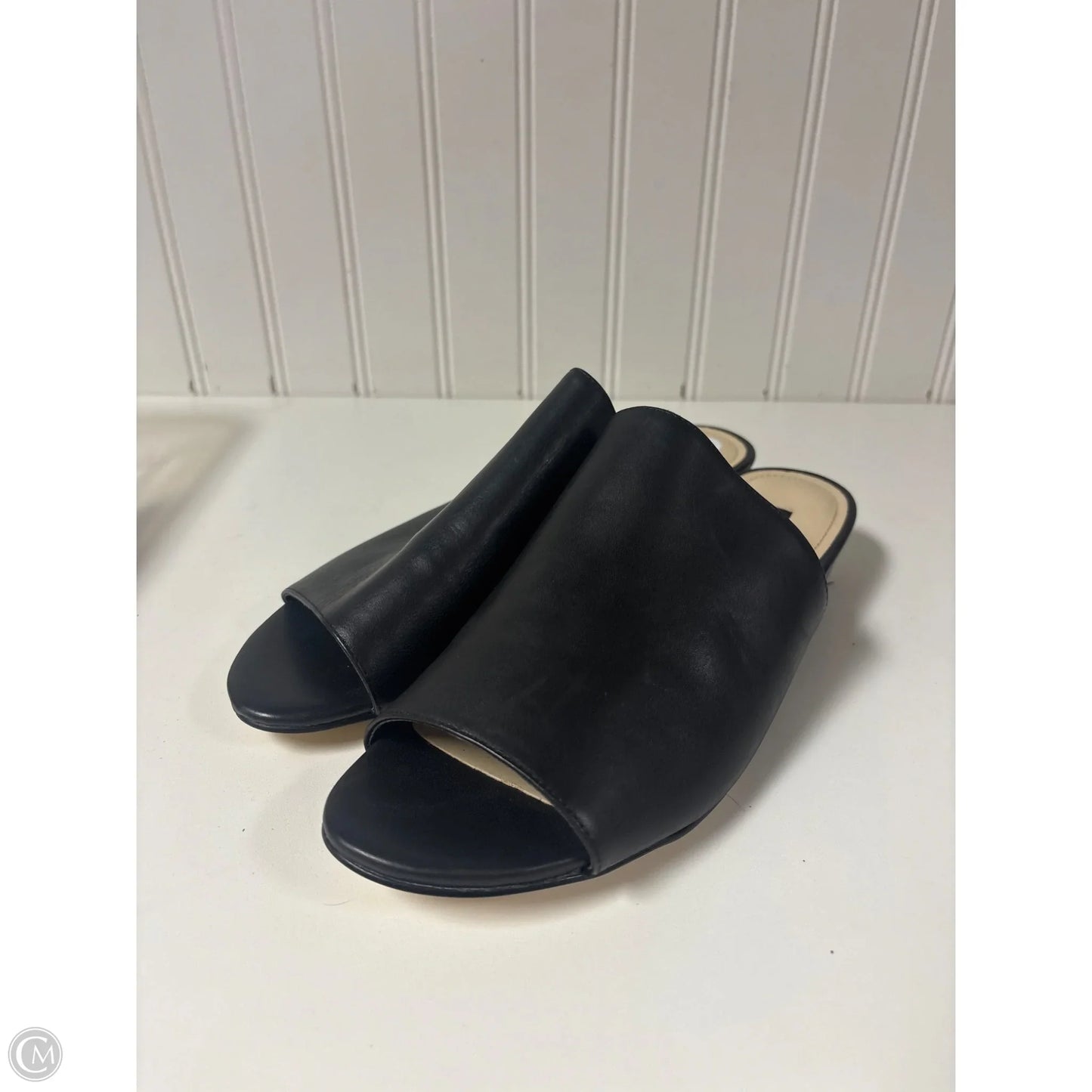 Sandals Heels Block By Nine West In Black, Size: 7