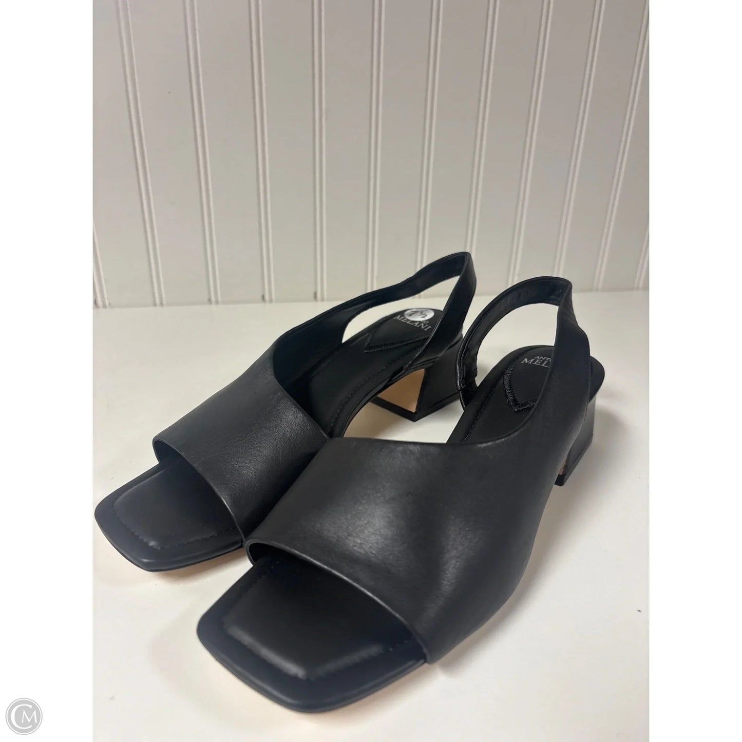 Sandals Heels Block By Antonio Melani In Black, Size: 7.5