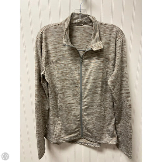 Athletic Jacket By Clothes Mentor In Brown & Cream, Size: Xl