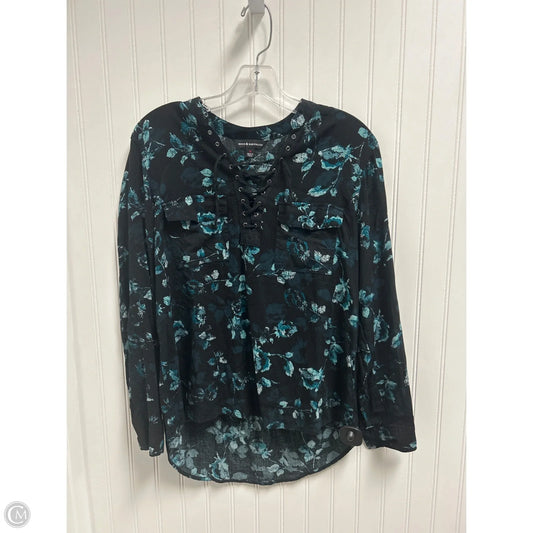 Top Long Sleeve By Rock And Republic In Floral Print, Size: M