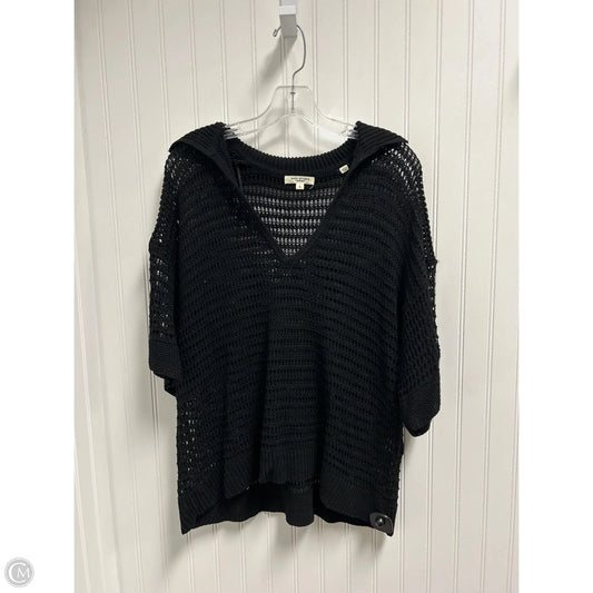 Sweater Short Sleeve By Max Studio In Black, Size: L